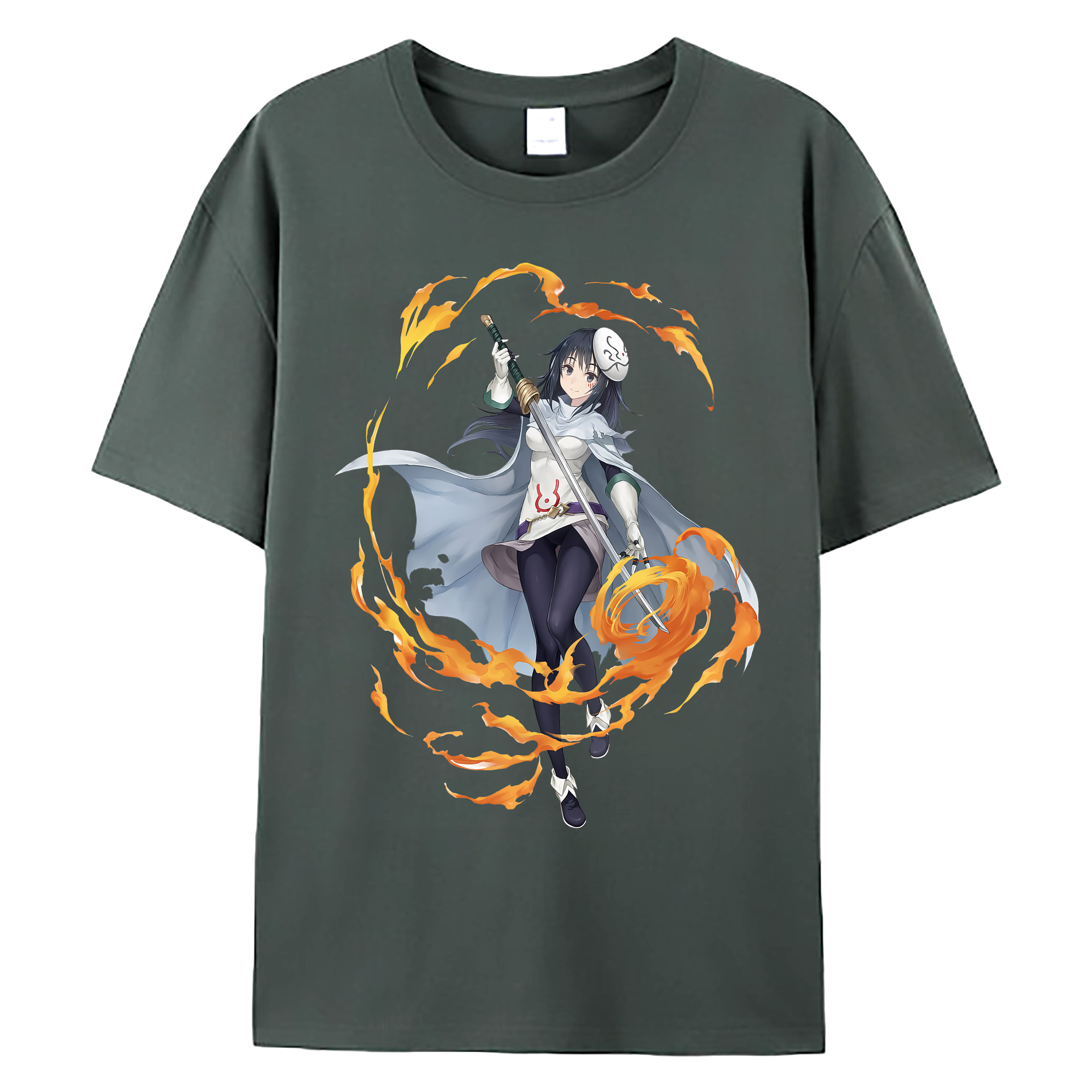 （画像用） 転スラ Regarding Reincarnated to Slime 綿100％ メンズ半袖Tシャツ｜肌触りやわらか＆通気性